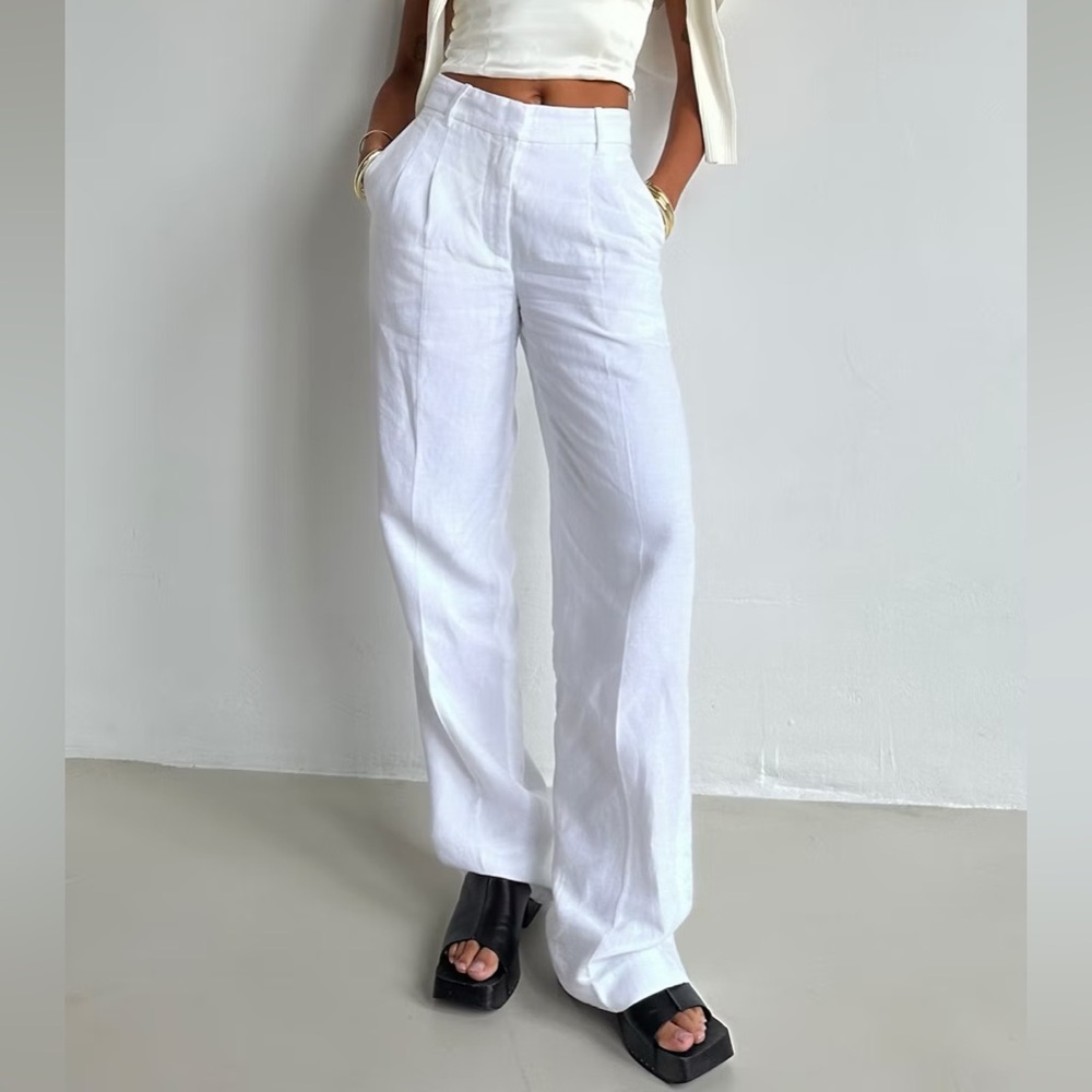 Aritzia Wilfred Linen Effortless Pants